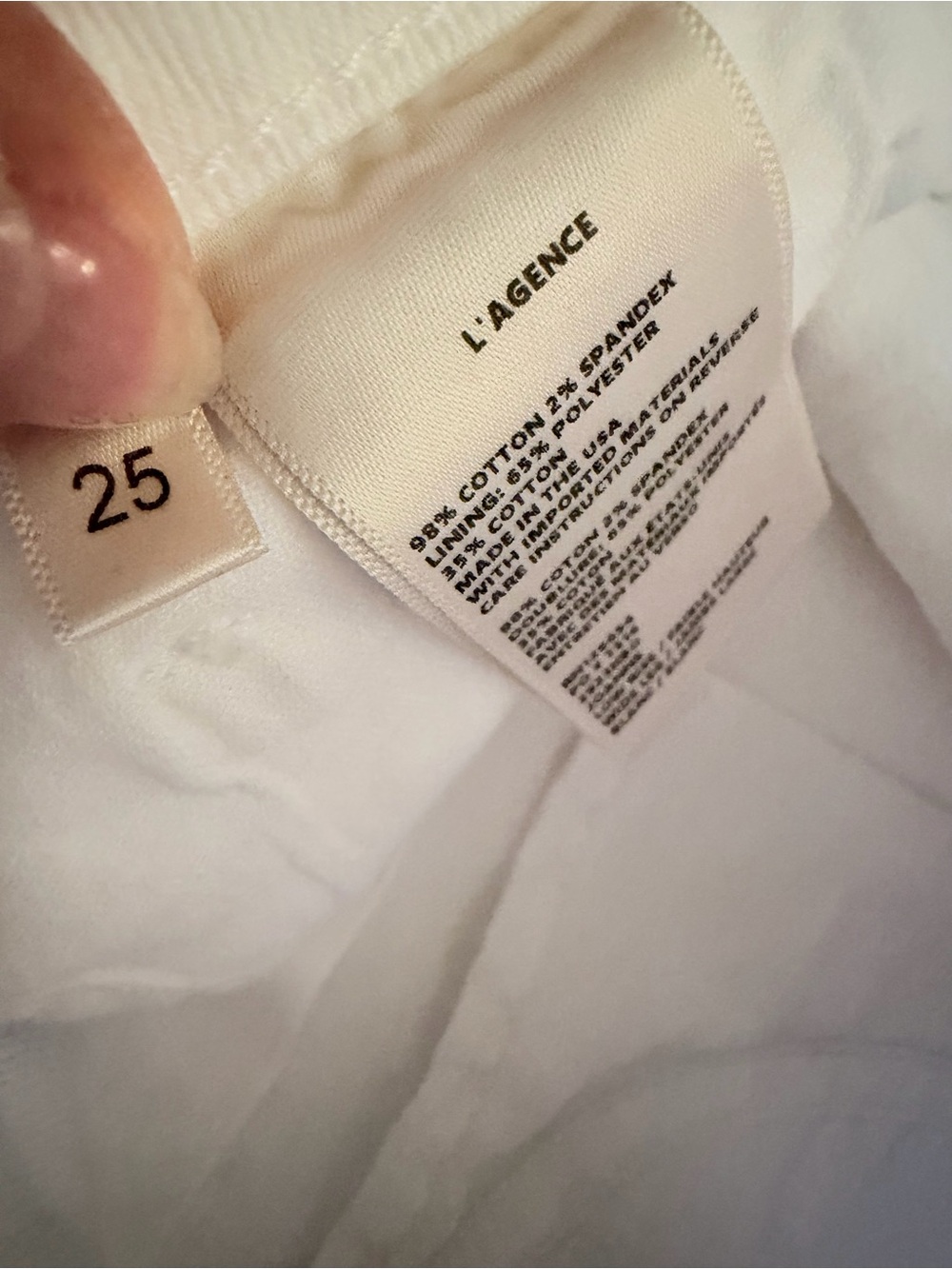 L’AGENCE Joanne Low Rise Wide Leg Jeans Size 25 Blanc White NWT - Picture 8 of 10
